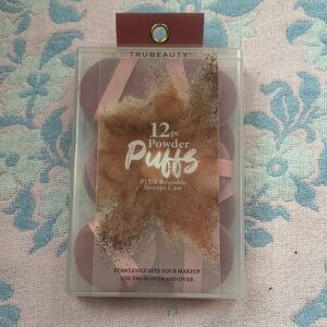 NWT Trye Beauty  12-pc Powder Puffs Set - Pink